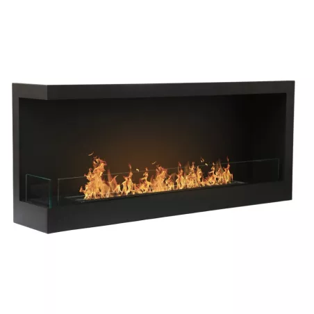 Murcia XL Built-In Ethanol Fireplace Colour Black Opening Open on the left