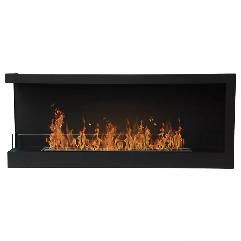 Murcia XL Built-In Ethanol Fireplace Colour Black Opening Open on the left