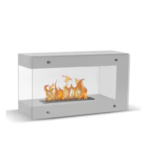 Torino Grande white freestanding fireplace