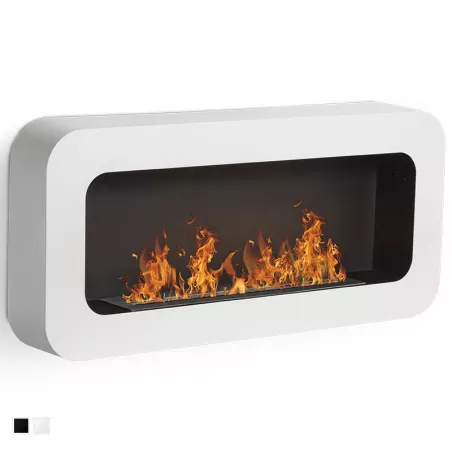 Wall-mounted ethanol fireplace Cassiopée Colour White