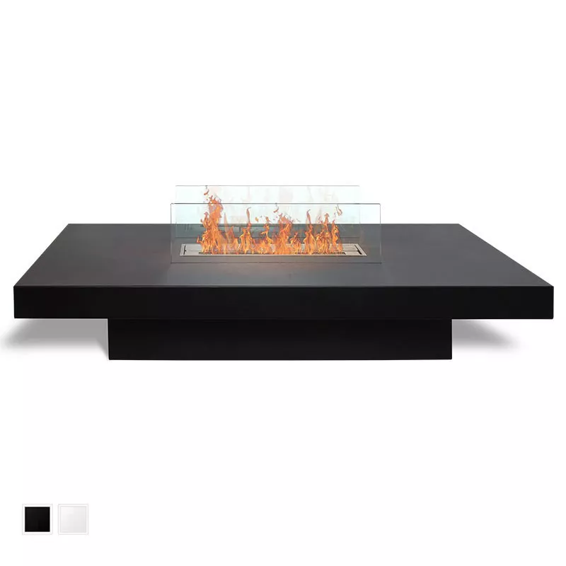 Coffee table with bio-ethanol burner Colour Black