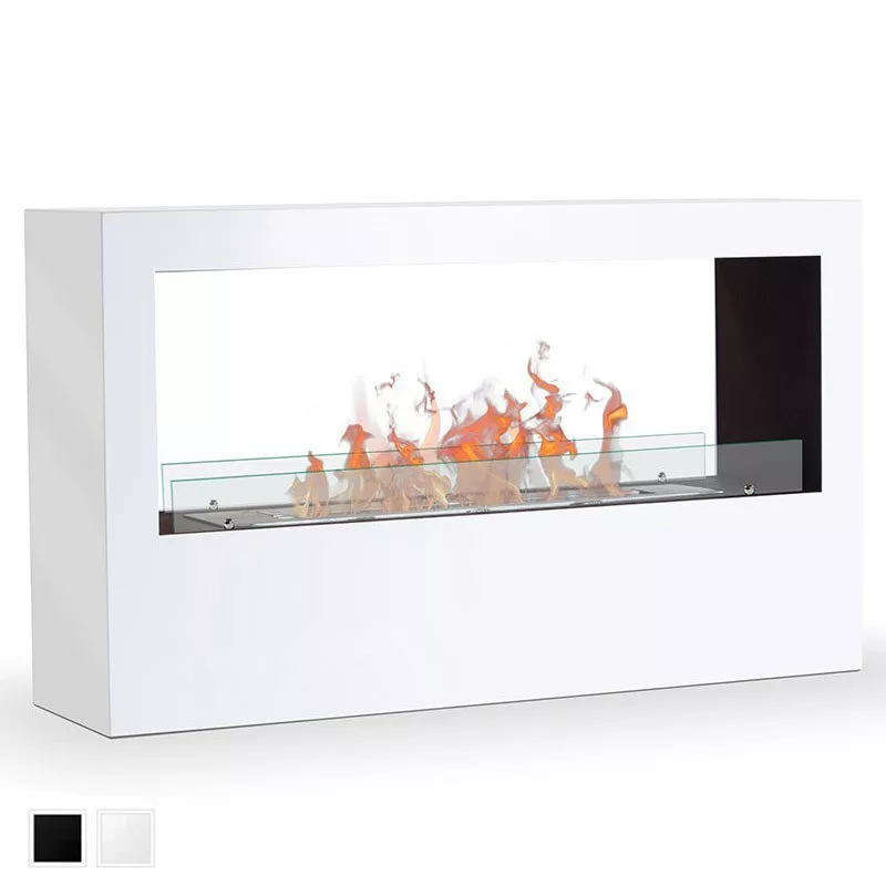 Andromede XXL Organic Freestanding Fireplace, 5.4 kW Colour White