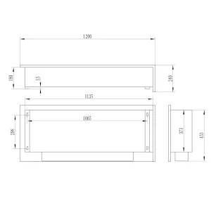 Built-in fireplace Murcie XL