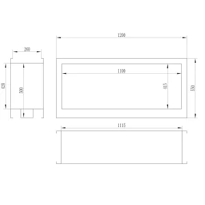 Verra XL 2-sided built-in fireplace