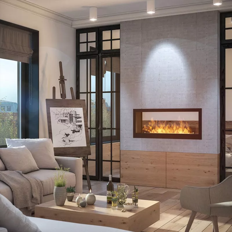 Verra XL Built-In Fireplace Colour Black