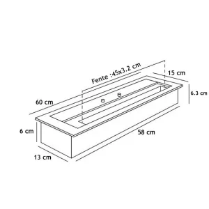 60 cm single wall burner