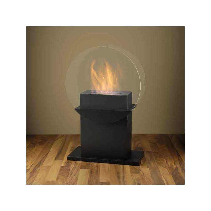 Cheminée bio éthanol sur pied Fluvia Couleur Noir