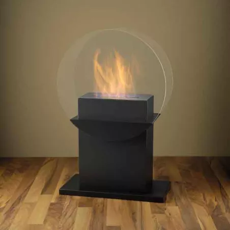 Cheminée bio éthanol sur pied Fluvia Couleur Noir