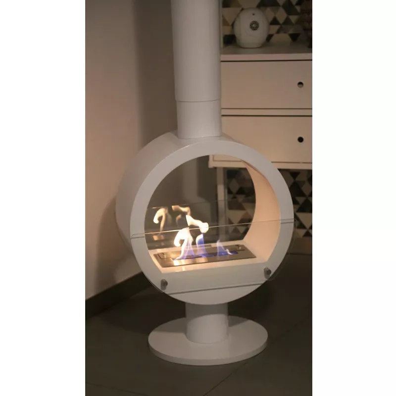 ZENICA Ethanol Fireplace Colour Brilliant White