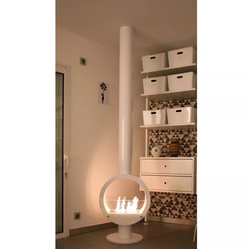 ZENICA Ethanol Fireplace Colour Brilliant White