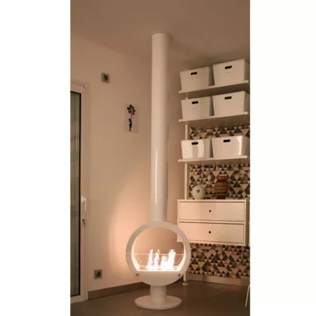 ZENICA Ethanol Fireplace Colour Brilliant White