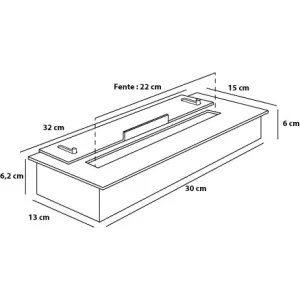 1.5L Ethanol Fireplace - 3kW