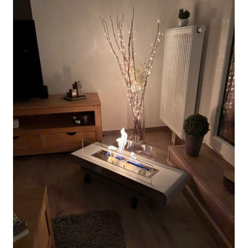 Poêle de sol bio éthanol 6.5 KWH Sand Couleur Noir