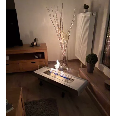 Poêle de sol bio éthanol 6.5 KWH Sand Couleur Noir