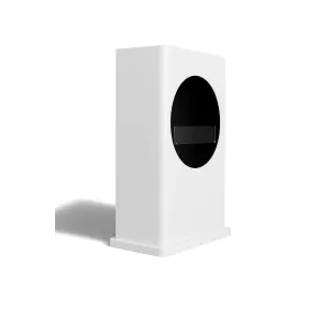 Poêle éthanol blanc avec foyer rond