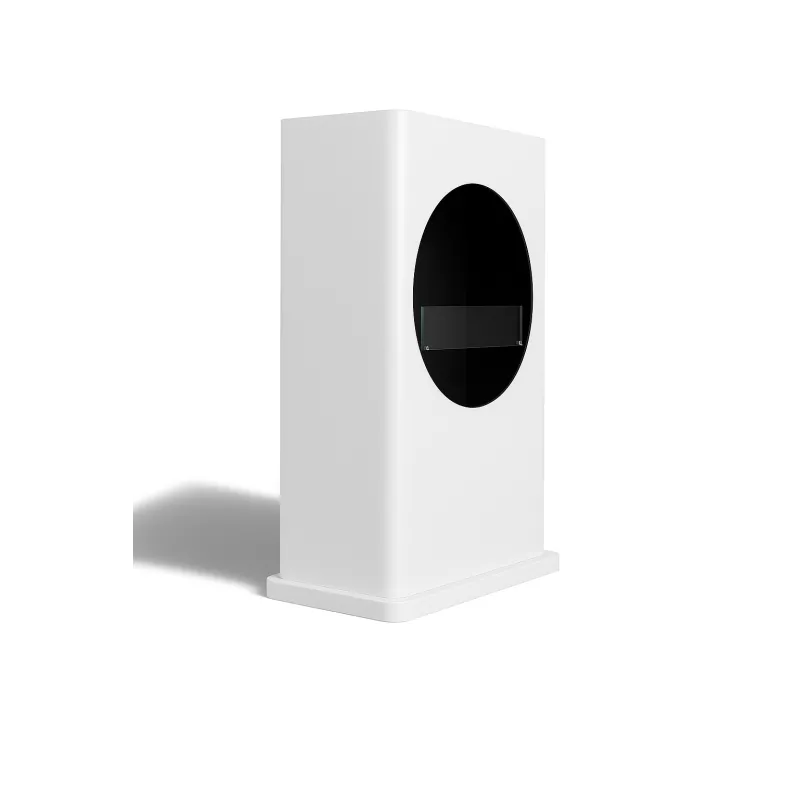 Poêle éthanol blanc avec foyer rond Couleur Blanc