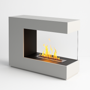 Poêle éthanol design blanc