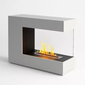 Poêle éthanol design blanc