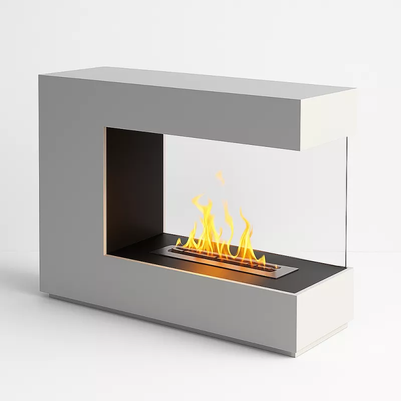 Poêle éthanol design blanc Couleur Blanc Brillant