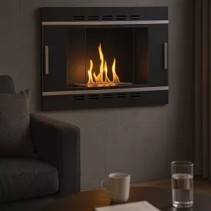 Cheminée éthanol Potenza encastrable – Design compact & chaleur 3 kW