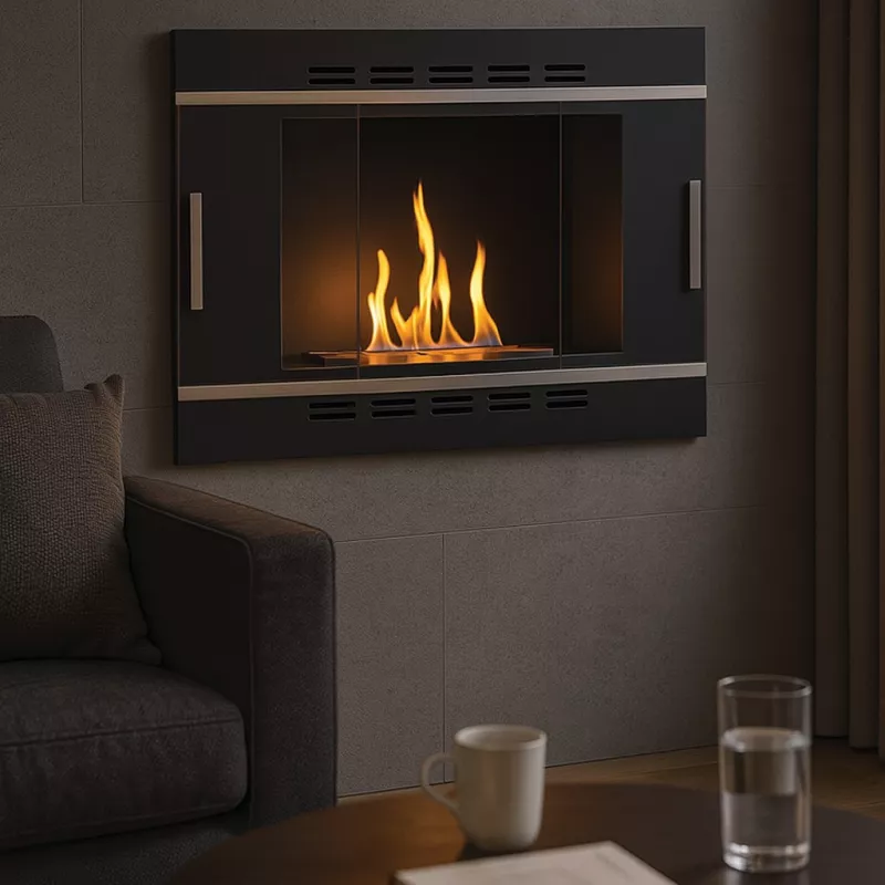 Cheminée éthanol Potenza encastrable – Design compact & chaleur 3 kW