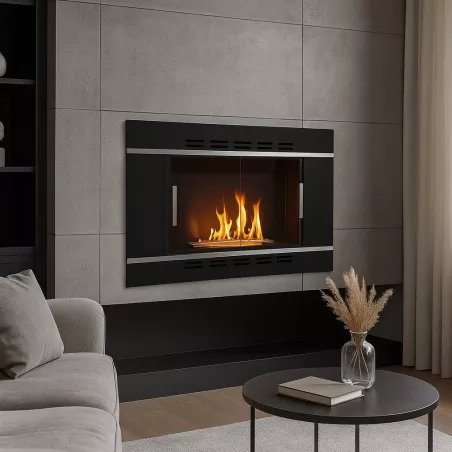 Cheminée éthanol Potenza encastrable – Design compact & chaleur 3 kW