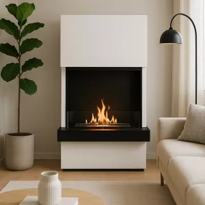 Cheminée éthanol Rimini XXL – 5 kW | Design épuré & haute capacité