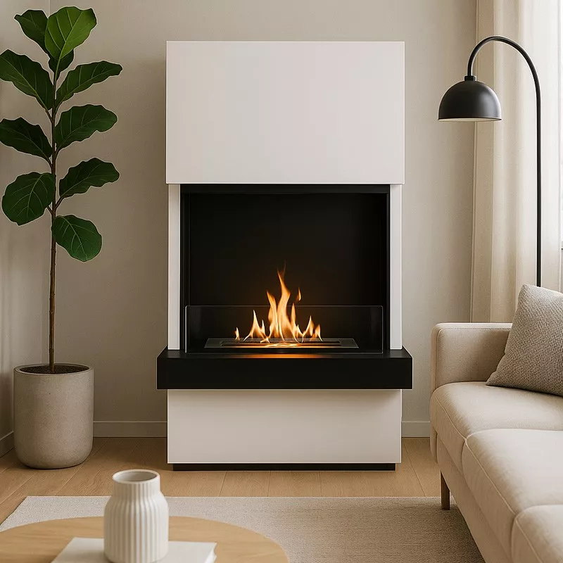 Cheminée éthanol Rimini XXL – 5 kW | Design épuré & haute capacité