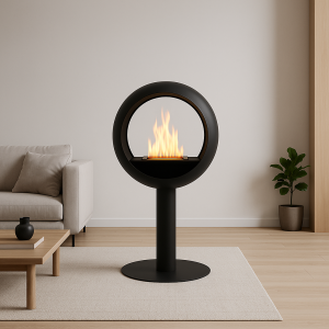Cheminée éthanol Voltera – Poêle rond à poser, 3 kW de puissance