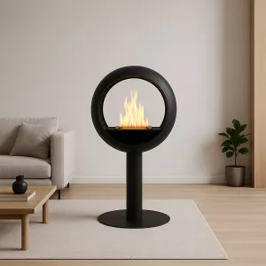 Cheminée éthanol Voltera – Poêle rond à poser, 3 kW de puissance