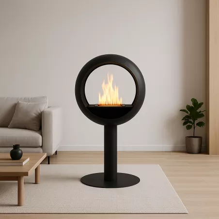 Cheminée éthanol Voltera – Poêle rond à poser, 3 kW de puissance