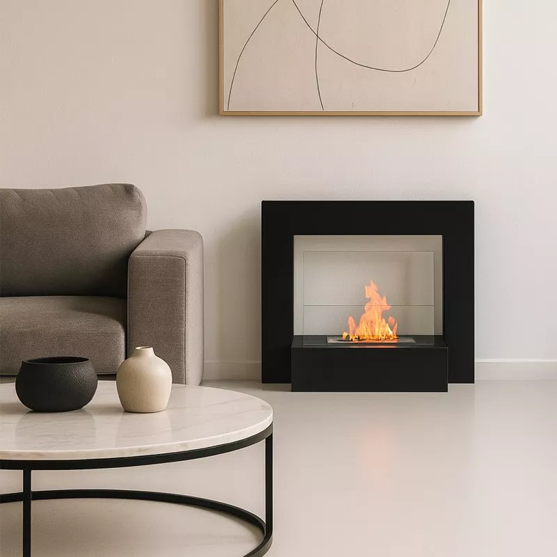 Chauffage ethanol design Lungo Couleur Noir Brûleur 1.5L/3kW