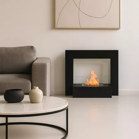 Chauffage ethanol design Lungo Couleur Noir Brûleur 1.5L/3kW