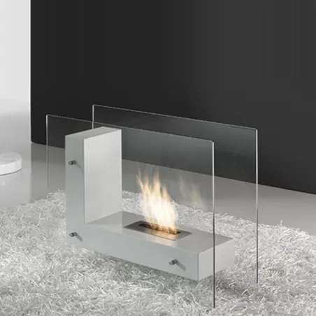 Chauffage d'appoint éthanol Luna à poser au sol Couleur Noir Brûleur 1.5L/2.7kW