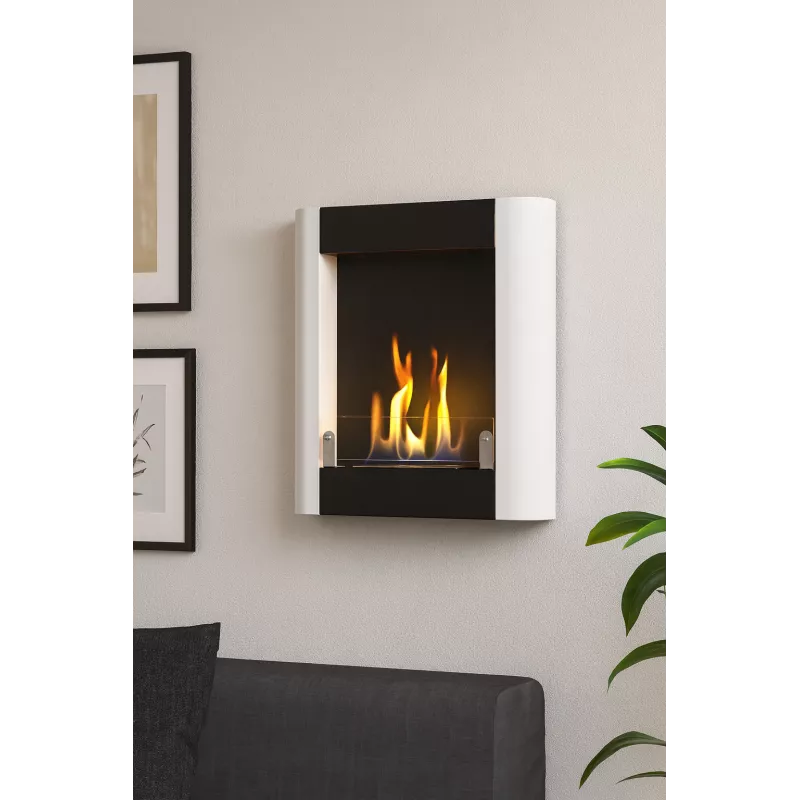 Romaethanol fireplace with two burners