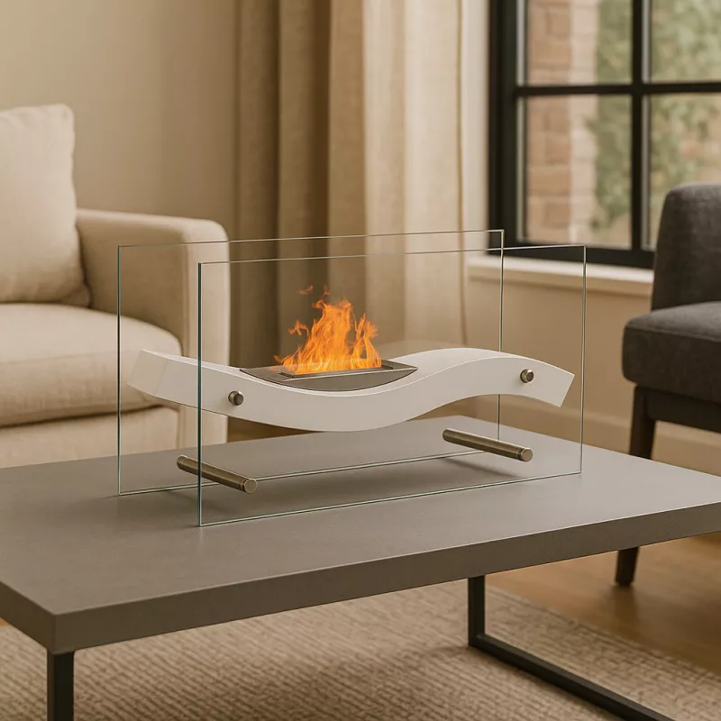 Cheminée galbée Sirius 3kW Couleur Blanc