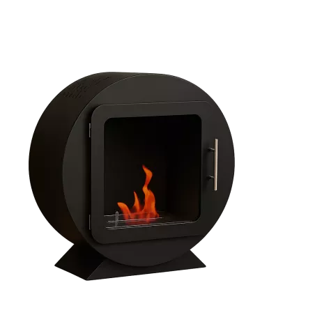 Cheminée ronde Ovedia Couleur Noir