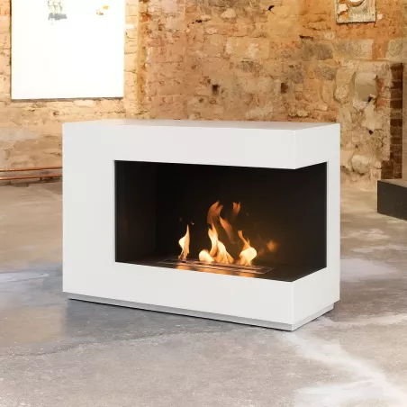 XXL White ethanol fireplace Colour Brilliant White