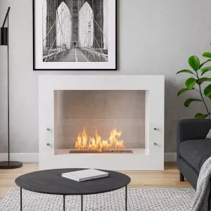 Cheminee ethanol de sol Boston soit en 5.4 kW soit en 6.5 kW