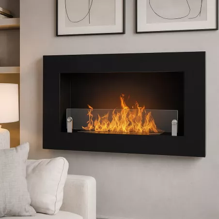 Cheminée bio éthanol murale Novo Couleur Noir