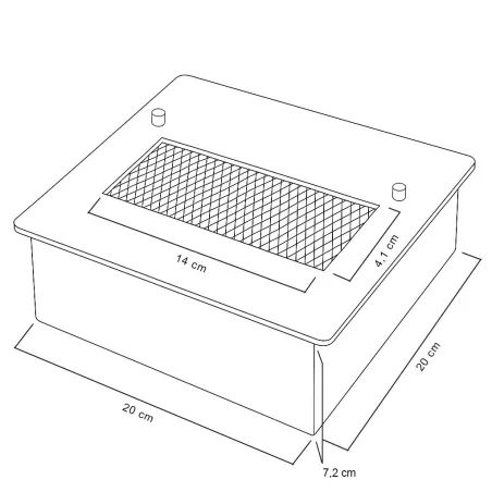 Brûleur éthanol carré 1,5L – Puissant et design