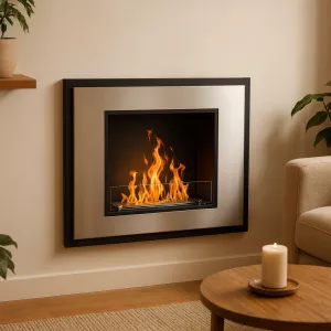Cheminée murale inox brossé Insignal 3kW