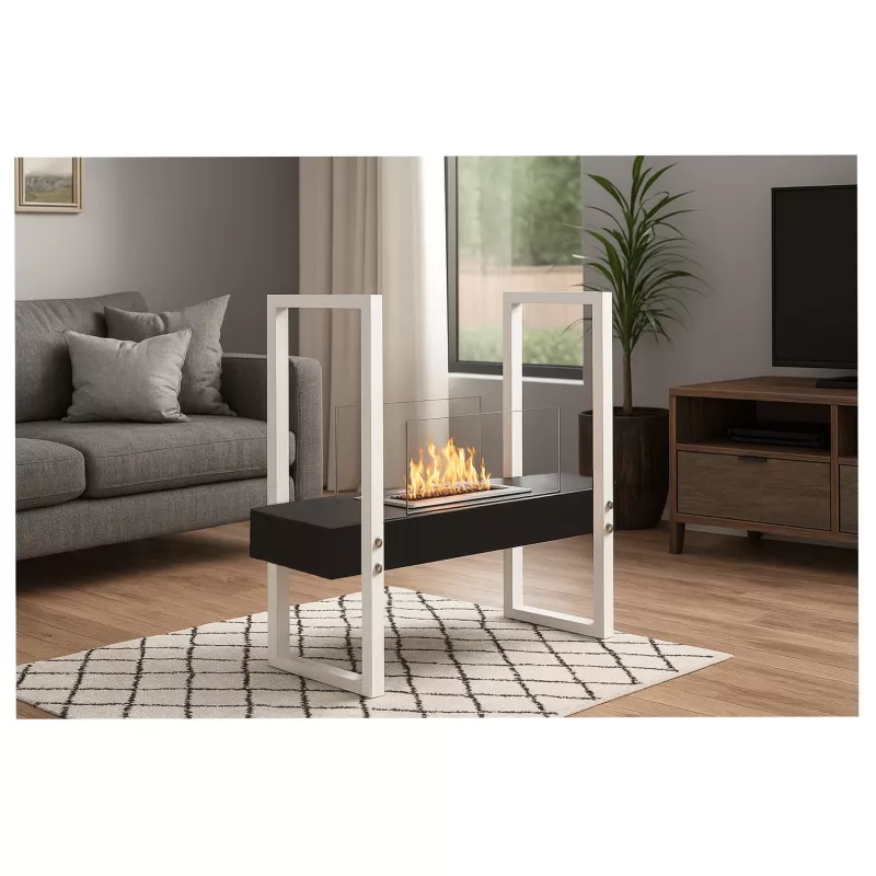 Cheminée sur cadre Aversa 3kW. Couleur Noir