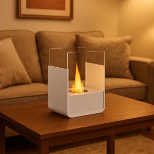 Odeus, micro poêle de table bio noir ou blanc