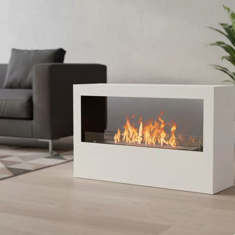 Foyer XXL bio à poser Andromede, 5.4 kW Couleur Blanc