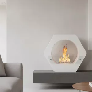 Cheminée éthanol au sol en forme d'écrou