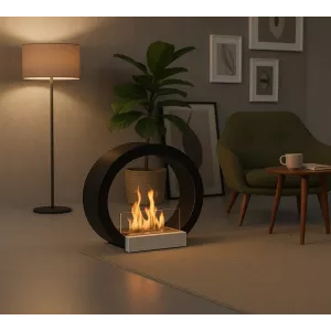 Cheminée ronde à poser au sol 3kW Aquila