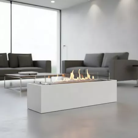 Cheminée bio XXL Capri : 9kW Couleur Blanc