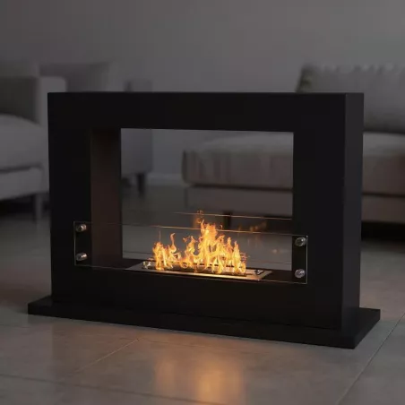 Poêle nomade Athena à poser, 100x63cm Couleur Noir Brûleur 2.2L/4kW