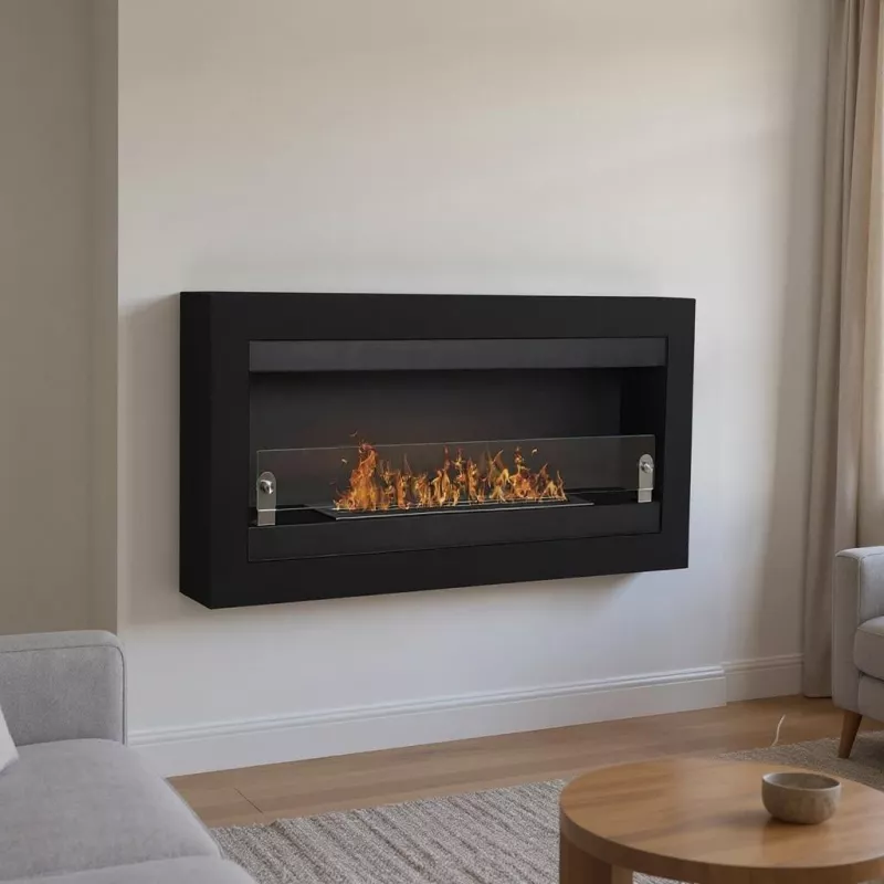Vigo XL, la cheminée bio 3 brûleurs Couleur Noir